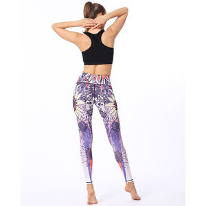 Mallas de entrenamiento elásticas de alta calidad para mujer, sublimación, nuevo diseño, Logo, cintura, tejido de punto, estilo push-up - Product Image 5