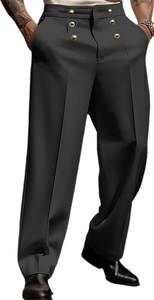 Pantalon habillé décontracté vintage style old money pour homme, plissé - Product Image 4