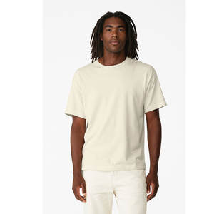 Logo personnalisé de haute qualité T-shirt épais naturel pour hommes T-shirt blanc à épaules tombantes Streetwear T-shirt uni et lourd pour hommes - Product Image 1