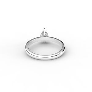 IGI Certified Pear Cut Lab Grown Diamond Solitaire Engagement & Wedding Ring in <b>Solid</b> 925 Sterling <b>Silver</b> - Product Image 3