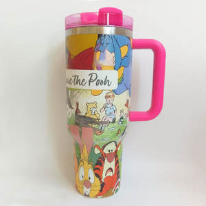 Nueva Botella de Agua de Vacío de Doble Pared con Logotipo Personalizado 400Z, Impresa con Dibujos Animados, para Deportes al Aire Libre, Vaso Térmico Aislado con Asa - Product Image 5