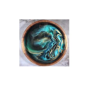 Plateau de service à café en bois naturel à prix raisonnable Plateau de service en bois de mangue de meilleure qualité avec imprimé pour ustensiles de cuisine - Product Image 4