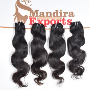 Extensiones de Cabello Humano Indio Virgen 100% Natural, Paquetes de Cabello Humano de Templo sin Procesar, Ondulado, de la Mejor Calidad - Product Image 2