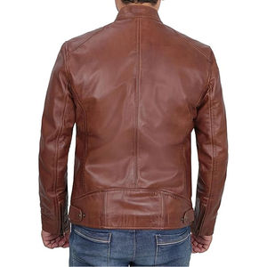 Premium Quality <b>Biker</b> <b>Men's</b> Leather <b>Jacket</b> Custom Front Zips <b>Men's</b> Fashion Leather Zip up Motorcycle <b>Jackets</b> For <b>Men</b> 2025 - Product Image 5