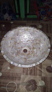 Vente en gros à usage commercial, belle cuvette d'évier en nacre incrustée pour la décoration de la maison, salle de bain et chambre à coucher d'hôtel luxueux FWE - Product Image 5