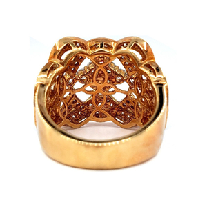 Drop Shipment Jewelry Best Quality 18k Solid Rose Gold Natural Diamond Round Big Cluster Rings Classic Wedding Party Gift - Product Image 3
