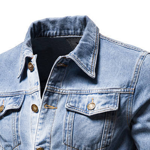 Solid Color Pocket Thin <b>Jacket</b> <b>For</b> <b>Men</b> Style Spring 100% Cotton <b>Denim</b> <b>Jackets</b> <b>Men</b> Casual High Quality <b>Men</b> Clothing - Product Image 5