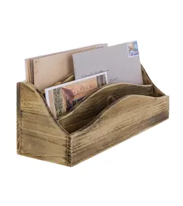 Mail Organizer Aanrecht, Vintage Stijl Bruin Hout Mail Sorter/Desktop Office Leveren Opbergdoos