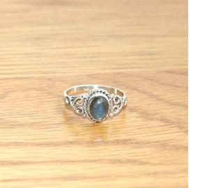 Bague Labradorite en argent sterling 925 pierre de lune noire naturelle faite à la main bijoux en pierres précieuses minimalistes best-seller - Product Image 3