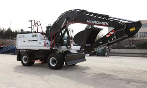 Vente en gros d'excavatrice sur pneus HIDROMEK HMK210W H4-Stage5, machine de construction hydraulique pour travaux de terrassement, moteur et pompe robustes - Product Image 3