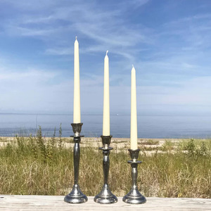 Best Seller Aluminium <b>Taper</b> <b>Candle</b> Holder for Home and Wedding Party Decorative Tabletop White Coated <b>Candle</b> <b>Taper</b> - Product Image 5