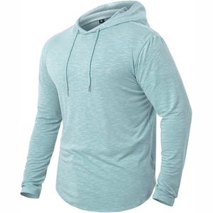 Venta al por mayor de los hombres 100% algodón sudaderas con capucha con mangas largas y bordado liso teñido con capucha para los hombres - Product Image 5