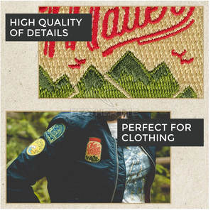 Patchs de broderie personnalisés légers de haute qualité Style à coudre sans PVC avec tissu en toile Design brodé à bas quantité minimale de commande - Product Image 3