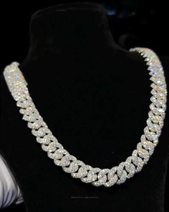 Chaîne cubaine en argent 925 de qualité export, tendance, avec diamants, pour les soirées en boîte de nuit et le port quotidien, disponible à un prix compétitif - Product Image 5