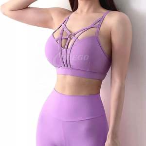 Nouvel ensemble de yoga confortable et respirant pour femmes, deux pièces, leggings de sport et haut de soutien-gorge de sport assorti, ensembles deux pièces - Product Image 5