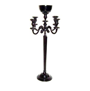 Bougeoirs 5 bras centres de mariage candélabres de haute qualité grand doré décoration de la maison candélabres faits à la main pour mariage - Product Image 6