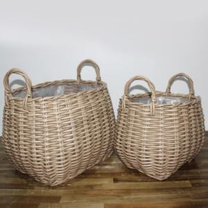 Productos artesanales Cestas hechas a mano y juego de cestas de lavandería de plástico plegables Cestas de almacenamiento de plástico de Vietnam - Product Image 1