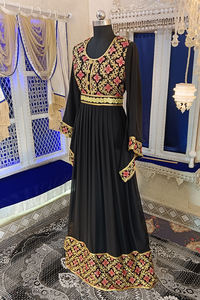 Kaftan takchita islámico de diseñador negro - Product Image 2