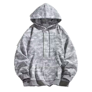 2025 Unisex de gran tamaño 100% sudaderas con capucha de algodón en blanco liso para hombre 500gsm de talla grande sudaderas con capucha con logotipo impreso bordado - Product Image 1