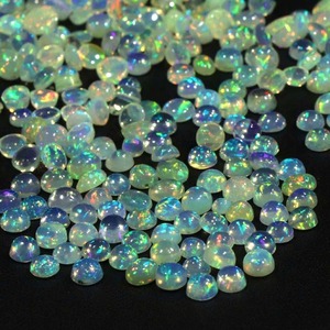 Commercio all'ingrosso lotto di opale naturale etiopico Cabochon 3mm di cristallo rotondo pietre semipreziose di pietra semipreziosa sfuso opale etiopico - Product Image 2