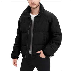 Blouson Bomber Homme Léger Matelassé en Toile à Manches Longues 2025 – Manteau d'Hiver Imperméable à Fermeture Éclair Style Urbain avec Capuche - Product Image 5