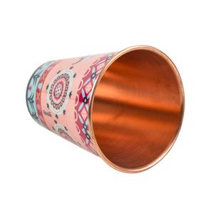Verre imprimé en laiton fabriqué à la main avec des motifs vintage Verre à shot d'inspiration rétro esthétique - Product Image 3