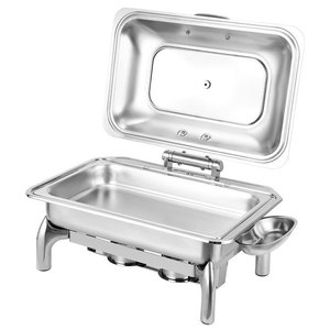 Platos de frotamiento de acero inoxidable de lujo para suministros de restaurante de hotel, equipo de Catering, calentador de alimentos para Hotel Buffet, comida usada - Product Image 3