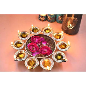 Black Finished Urli Bowl for <b>Floating</b> Flower Tea Light <b>Candle</b> for Home Interior Festive Decoration Table Top Wedding Hotel Decor - Product Image 2