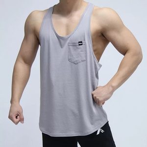 เสื้อกล้ามเนื้อผ้าระบายอากาศได้ดีสำหรับผู้ชายเสื้อกล้ามออกกำลังกายทำตามสั่งเสื้อผ้าสำหรับยิมดีไซน์ใหม่ - Product Image 5