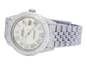 Jubilé VVS Diamant Hommes Montre 40mm Or Blanc Plaqué En Acier Inoxydable Hommes Montre Pour Cadeau Cadeau D'anniversaire Montre Pour Lui - Product Image 4