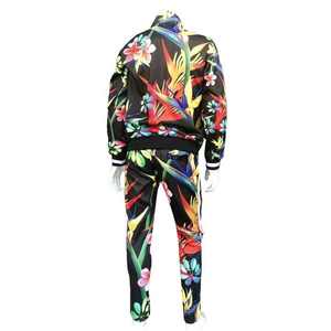 Chándal cortavientos de algodón de dos piezas con estilo para hombre con cierre elástico para entrenamiento al aire libre de invierno - Product Image 5