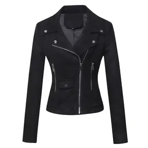 Ventes en gros de vestes en cuir pour femmes, design tendance, veste en cuir unie pour femmes, veste pour filles, logo de conception OEM - Product Image 2