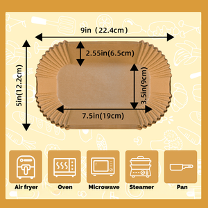Broodpan Voering Air Friteuse Accessoires Vierkant Groot Siliconen Oliepapier Keuken Bakken Wegwerp Verdikte Olie-Proof Friteuse Papier - Product Image 3