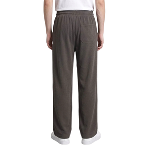 Pantalon de survêtement pour homme en tricot gaufré, coupe large, taille élastique avec cordon de serrage, décontracté, coupe droite, doux et respirant - Product Image 3