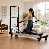 Lit de Pilates Reformer en aluminium ZenFlow de qualité supérieure, réglable et durable, pour usage commercial, capacité de 200 kg, équipement de gym portable