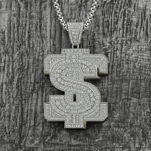 Star Dust Pendentif en argent sterling avec diamant de laboratoire Style Hip Hop Bijoux en plaqué or Cadeau de mariage pour hommes femmes - Product Image 1