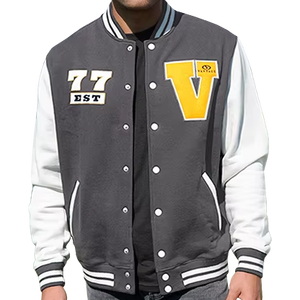 Vente en gros de streetwear veste universitaire personnalisée patchs en chenille vestes d'hiver pour hommes avec étiquette tissée nom de l'équipe - Product Image 1