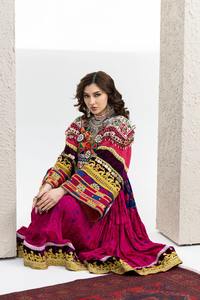 2025 robe traditionnelle afghane Kuchi pour femmes à la main avec broderie dentelle décor Style décontracté Pashtun Culture Festival robe - Product Image 5