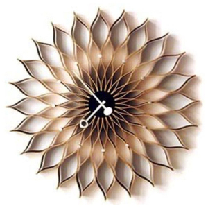 นาฬิกาแขวนผนังงานฝีมือแบบวินเทจนาฬิกาควอทซ์เหล็กเงียบดีไซน์รูปดอกไม้แสงแดดสำหรับตกแต่ง - Product Image 1