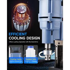 Taladro Magnético Eléctrico de 1550W con 6 Brocas de 2 Pulgadas de Diámetro Fuerza Magnética de 3125 Lbf/13900N, Velocidad de 650 RPM - Product Image 1