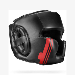 Protège-tête de boxe en cuir pour enfants avec logo personnalisé, à lacets, équipement d'entraînement professionnel pour le sparring, résistant aux chocs et respirant - Product Image 4