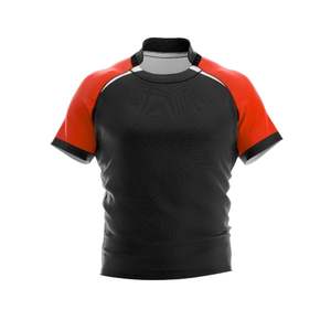 Jersey de Rugby de poliéster de algodón sublimado personalizado transpirable de secado rápido para hombre, diseño de malla, camisetas de Rugby de media manga - Product Image 6