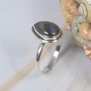 Pear Shape Handmade <b>Ring</b> Jewelry Solid 925 Sterling Silver Natural Multi Fire <b>Labradorite</b> Gemstone Sterling Silver <b>Ring</b> Jewelry - Product Image 3