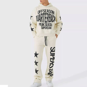 Survêtement à capuche évasé à impression bouffante en 3D avec logo personnalisé pour hommes survêtement personnalisé de qualité supérieure survêtements d'hiver pour garçons - Product Image 1