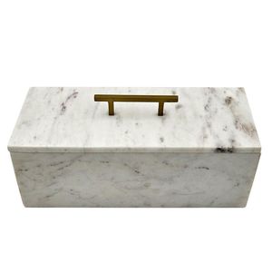 Classic Marble Handcrafted Portable <b>Storage</b> <b>Box</b> for Traditional Interior Themes Safely Storing Jewelry Keys Important Keepsakes - Product Image 6