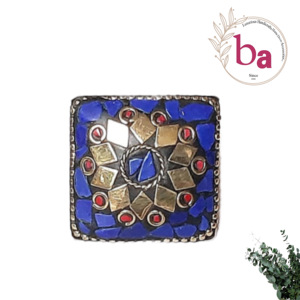 High Quality Export Mosaic Stone Beaded Square <b>Knobs</b> for Cabinets Drawers Cupboards Kitchen & Bedroom Furniture-<b>Door</b> & Pulls - Product Image 1