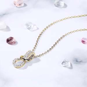 Collier pendentif Jeulia Infinity Love Heart - Argent sterling plaqué rhodium avec zircon - Product Image 5