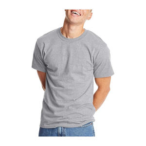 เสื้อยืดผู้ชายคอกลมแขนสั้นผ้าฝ้ายพรีเมี่ยม, เสื้อยืดคอกลมสีพื้นเสื้อทรงหลวมลำลอง - Product Image 2