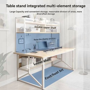 Gedo bán buôn hiện đại <span class=keywords><strong>MDF</strong></span> Máy tính để bàn e-thể thao chơi game Bàn lưu trữ Kệ thiết kế nâng cấp cấu trúc y hình dạng chân Máy tính chơi Game Bảng - Product Image 3