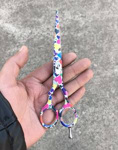 กรรไกรตัดผมสแตนเลสแบบมืออาชีพมีใบมีดปลายแหลมมีโลโก้ส่วนตัว - Product Image 1